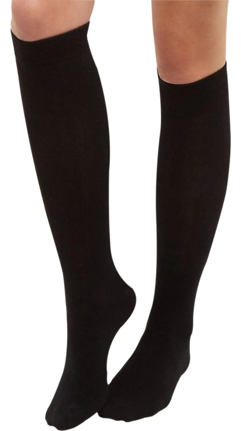 2 Pairs Thermal Fleece Lined Knee High Socks