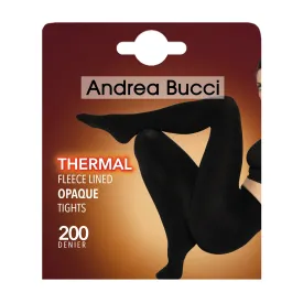 Andrea Bucci 200 Denier Thermal Fleece Lined Opaque  Tights