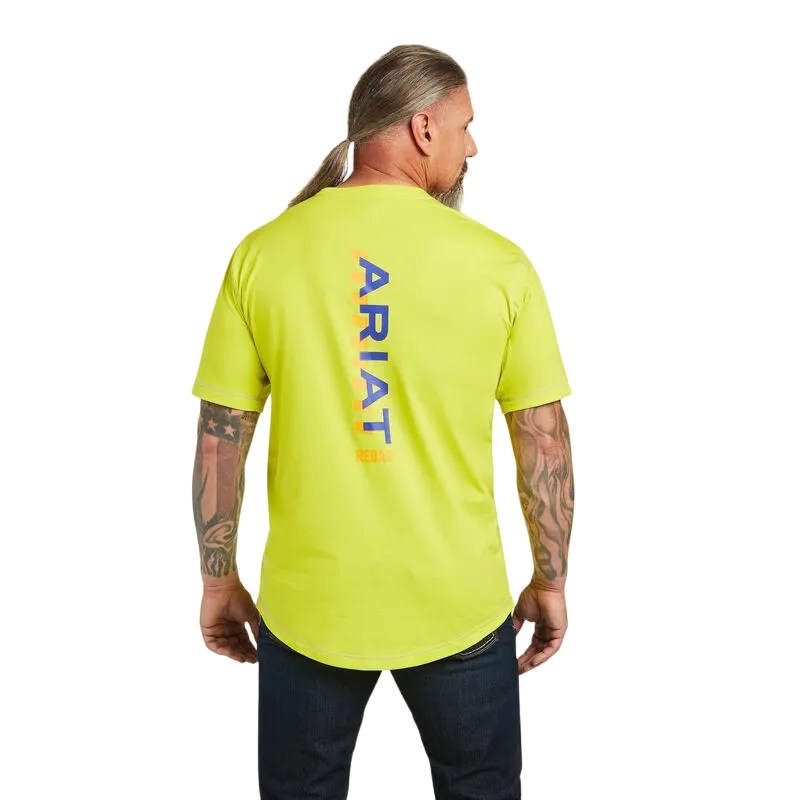 Ariat Men's Yellow Rebar Workman Logo T-Shirt