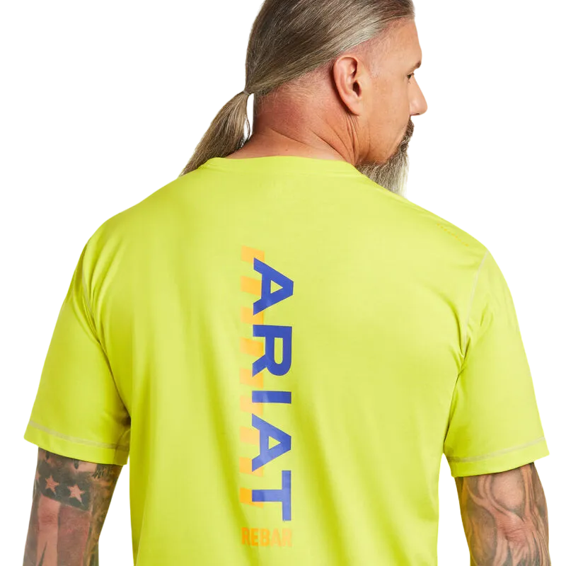 Ariat Men's Yellow Rebar Workman Logo T-Shirt