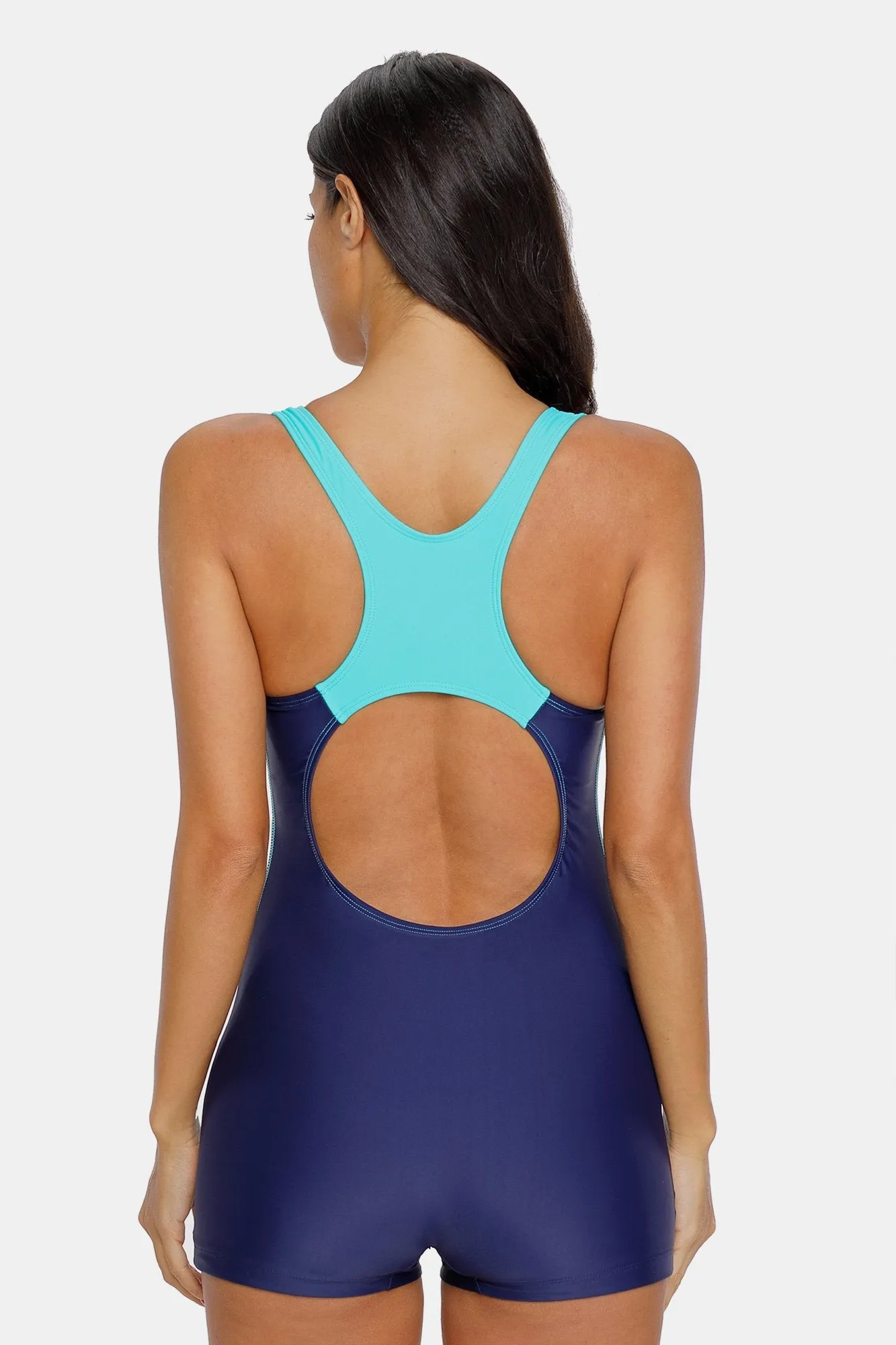 Attraco BLue Athletic Pull Over Sport Bathing Suit