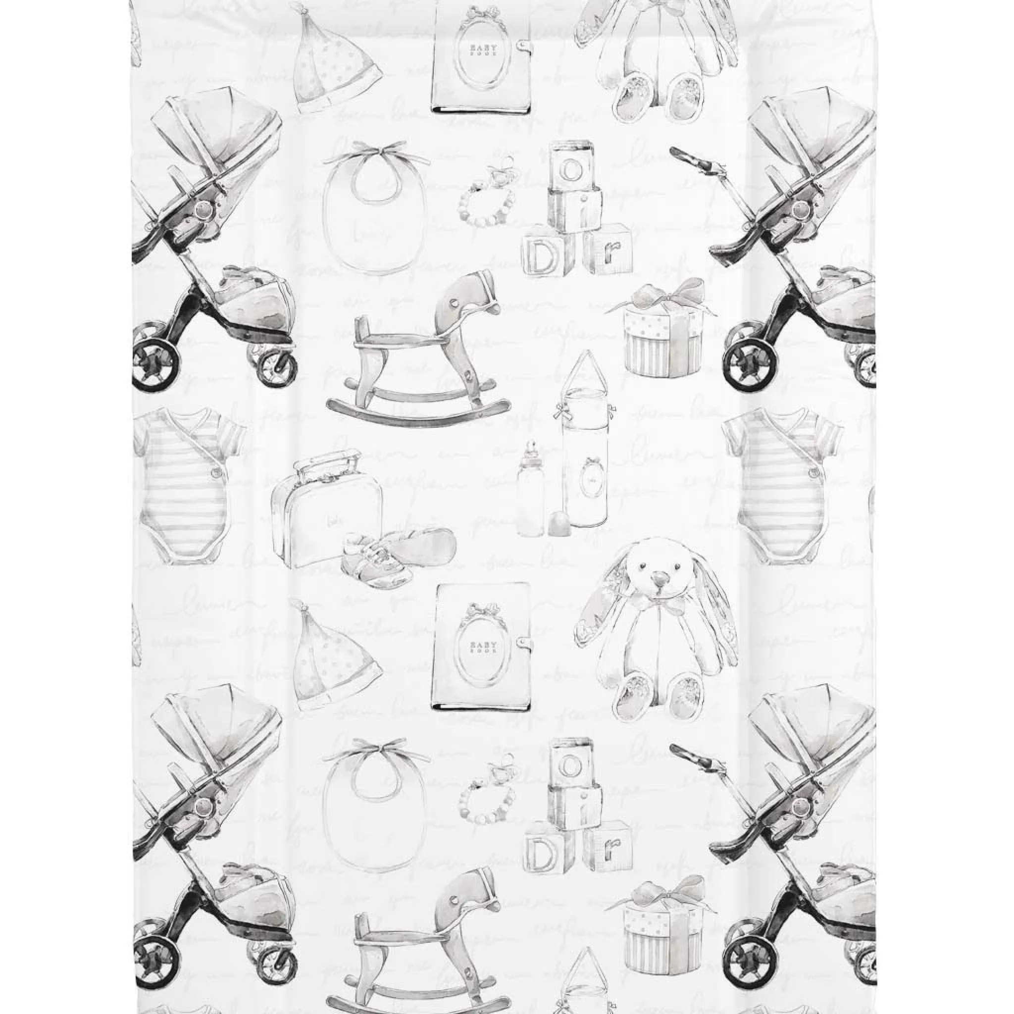 Babybase Changing Mat Vintage Baby Grey