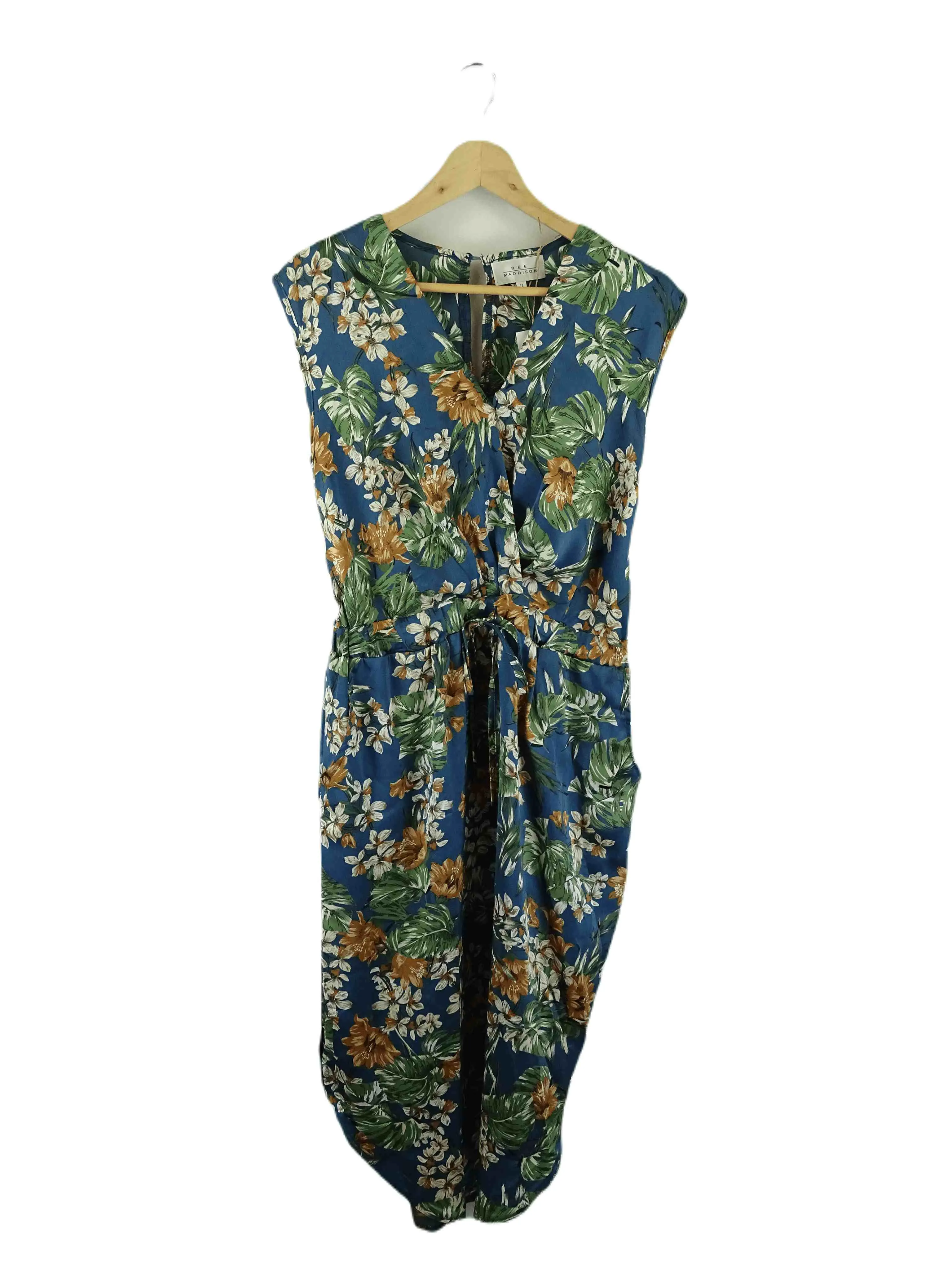 Bee Madison Floral Blue Dress 12