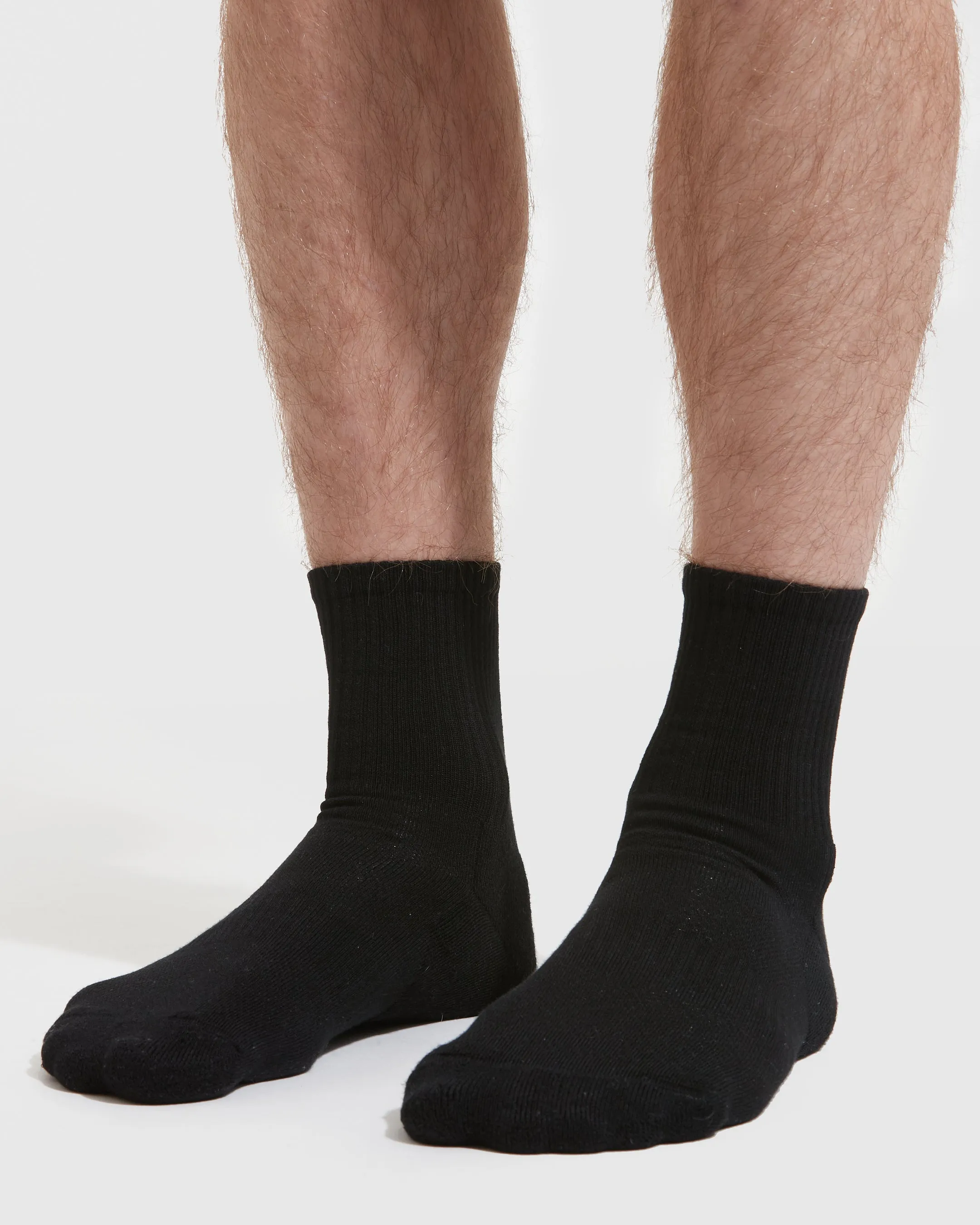 Black Half Crew Socks 9-Pack