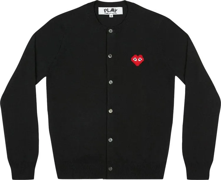 Cardigan Comme des Garçons PLAY Heart Cardigan 'Black', black