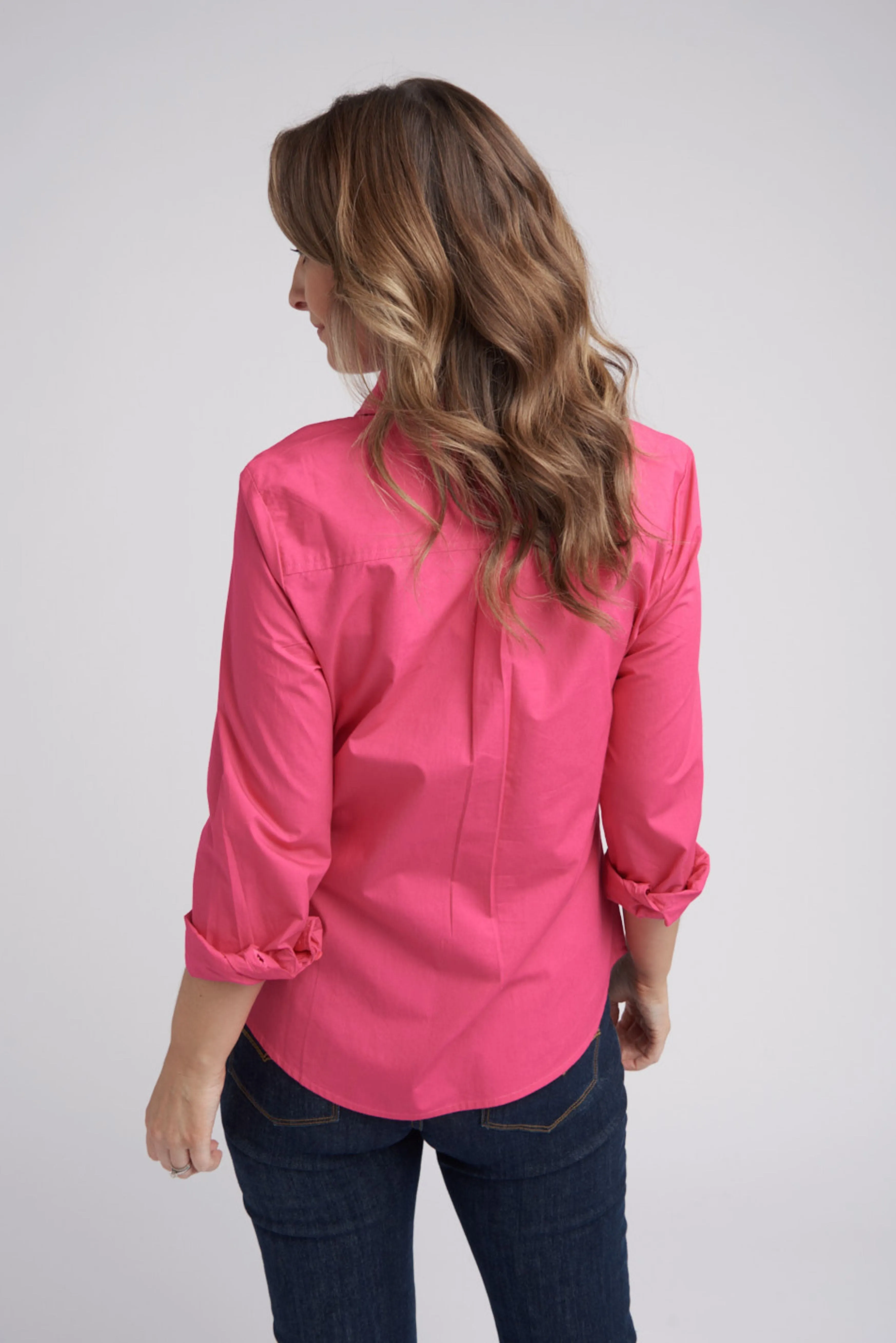 Classic Cotton Shirt Hot Pink