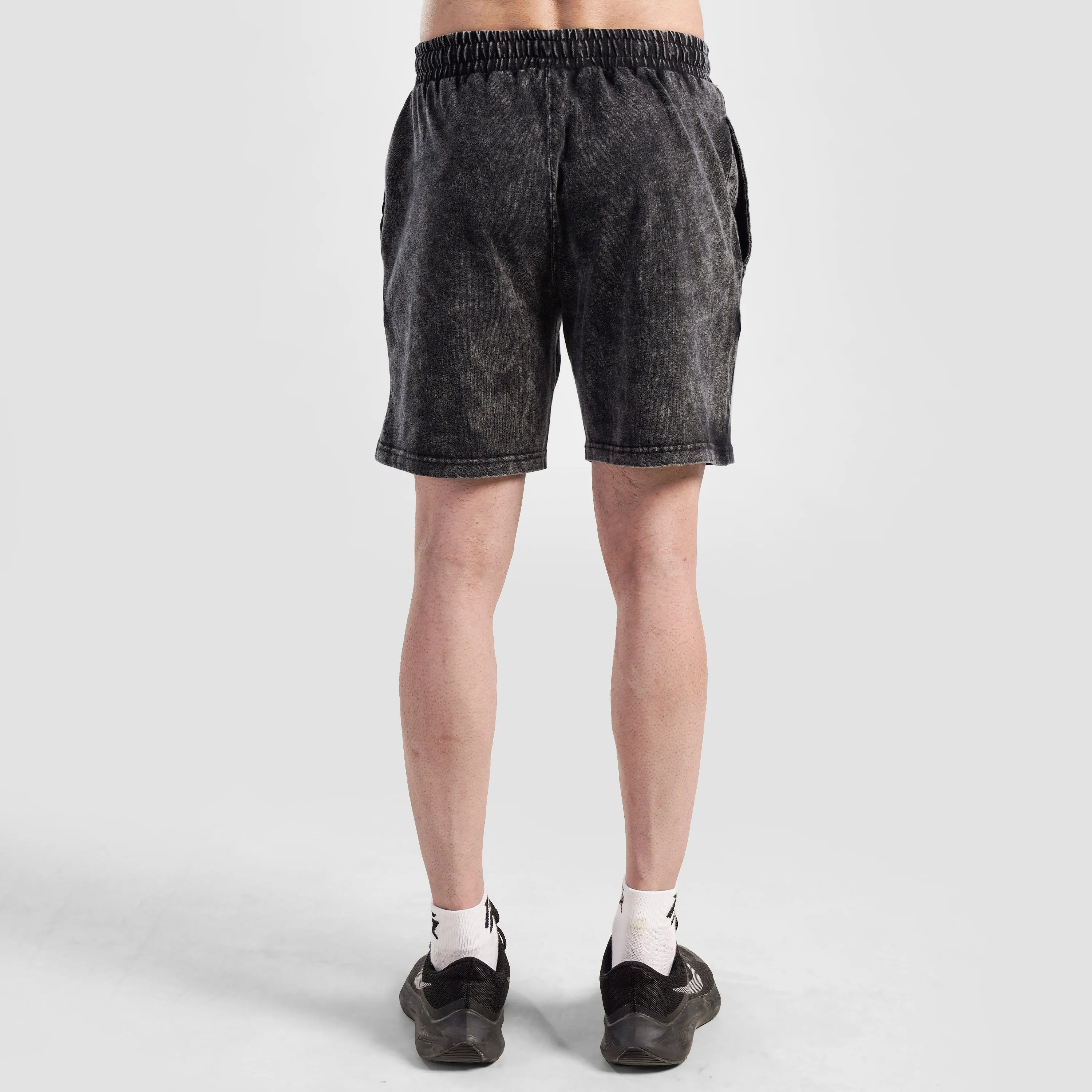 Core Stone Wash Shorts (Black)