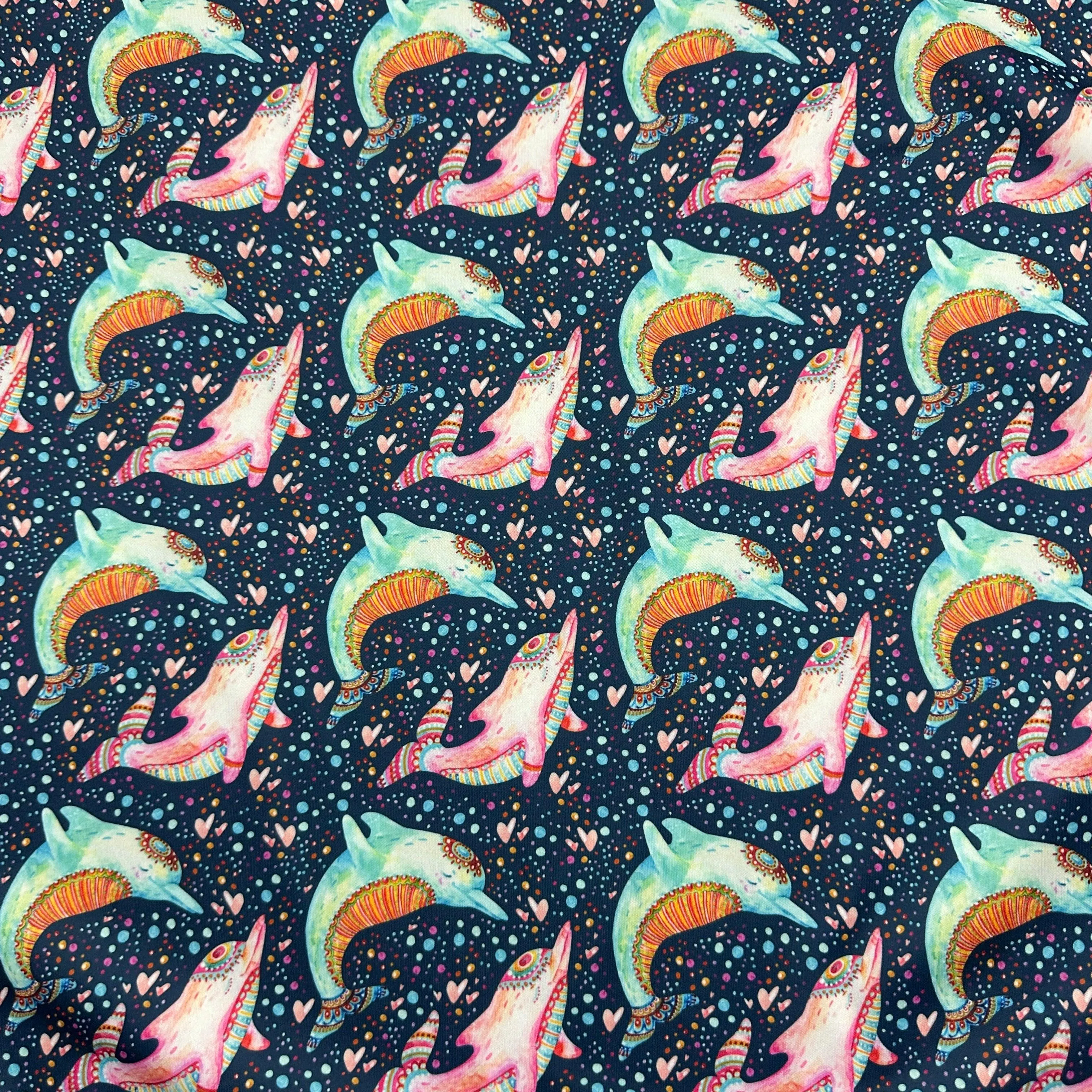 Dolphins 1 mil PUL Fabric - Made in the USA