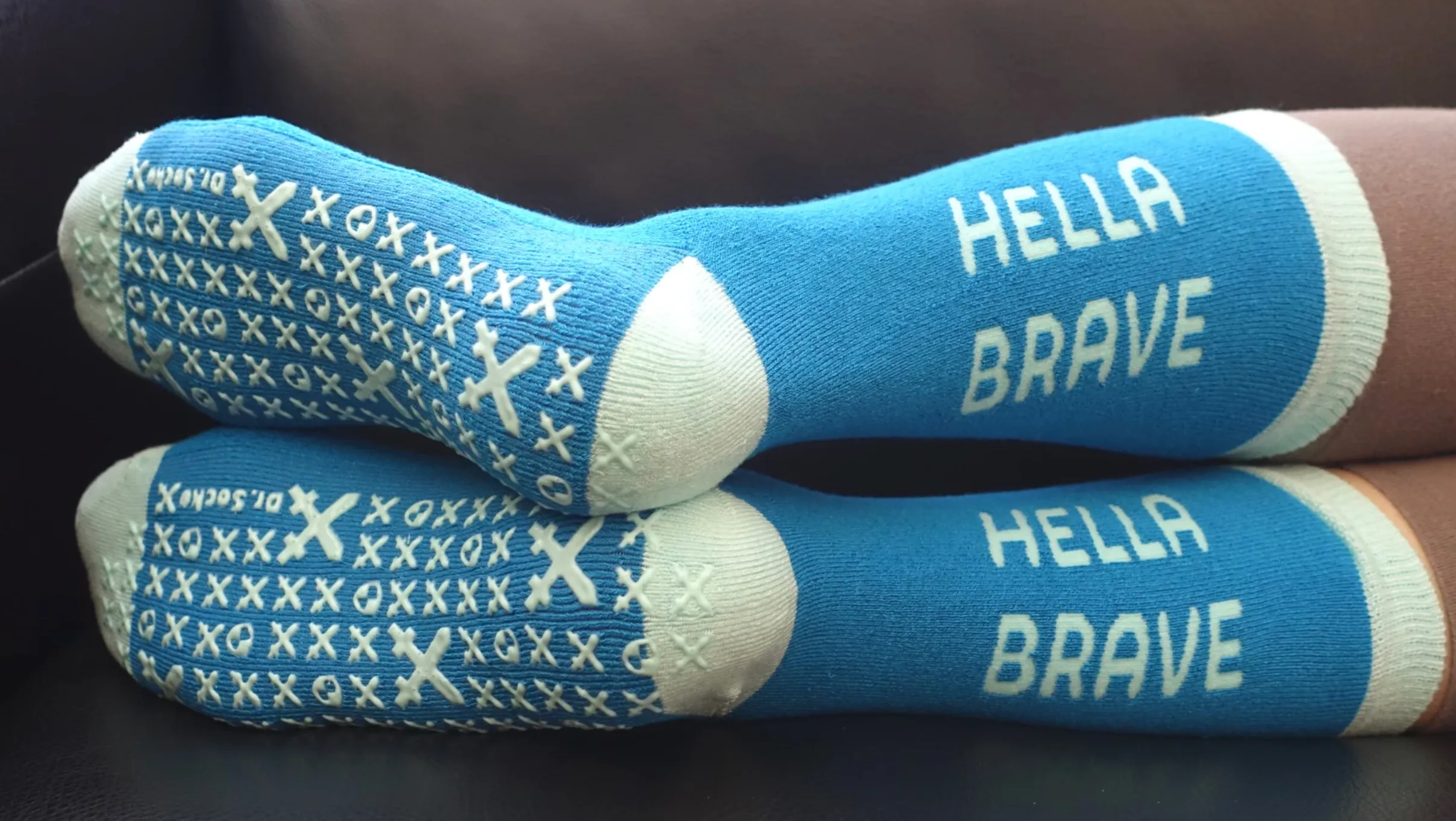 Dr Socko Hella Brave Non Slip Crew Socks -Small