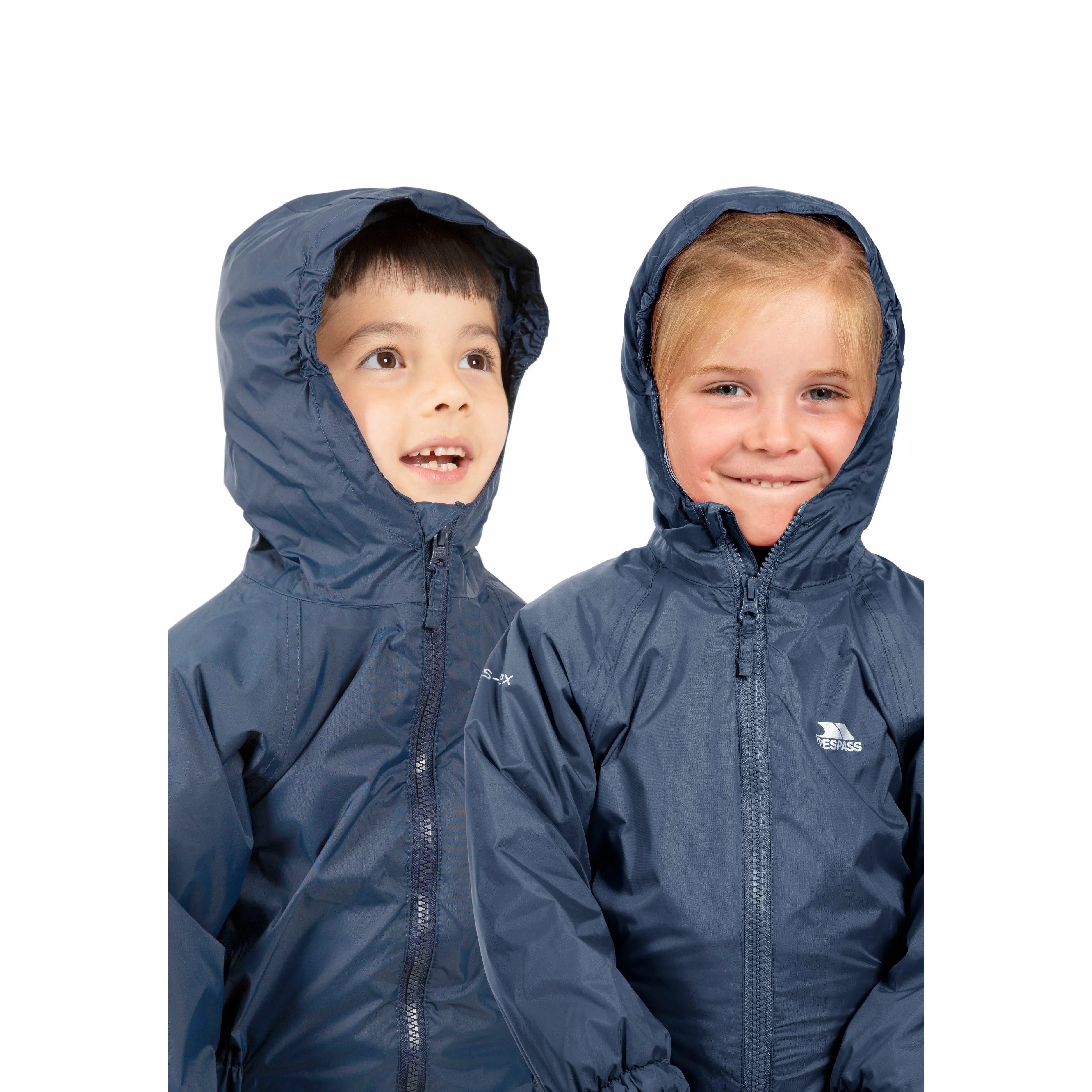 DripDrop Childs Padded Waterproof Puddle Suit in Navy