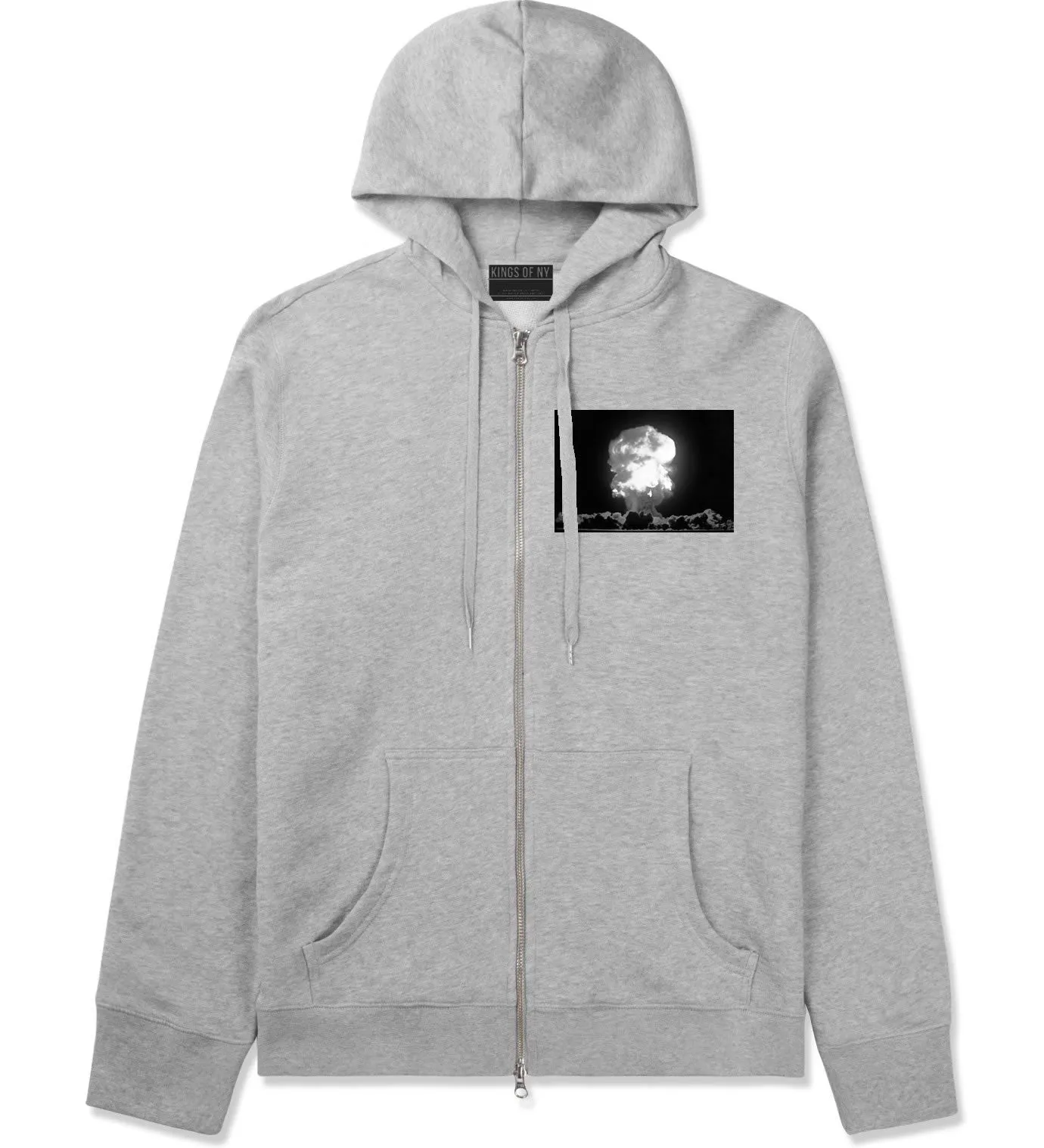 Explosion Nuclear Bomb Cloud Zip Up Hoodie