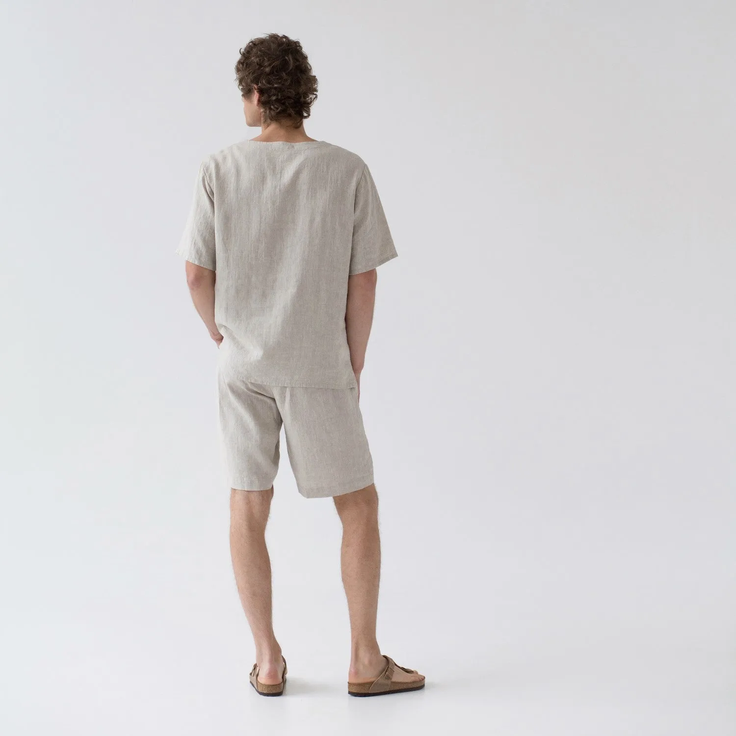 Fern Melange Linen Pyjama Set