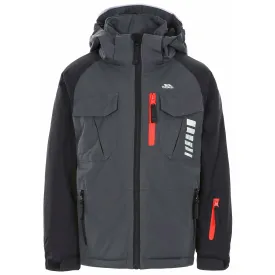 Freebored Boy's Padded Waterproof Ski Jacket in Dark Grey