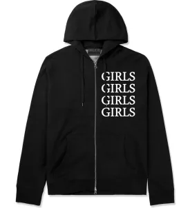 Girls Girls Girls Zip Up Hoodie Hoody