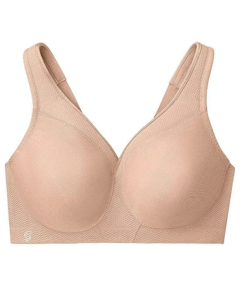 Glamorise Magiclift Seamless Wire-Free Sports Bra - Cafe