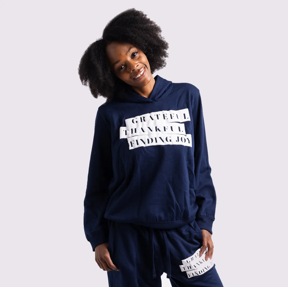 Grateful Thankful Finding Joy Hoodie & Jogger Pant Set