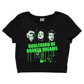 Green Day Crop Top - Boulevard Of Broken Dreams