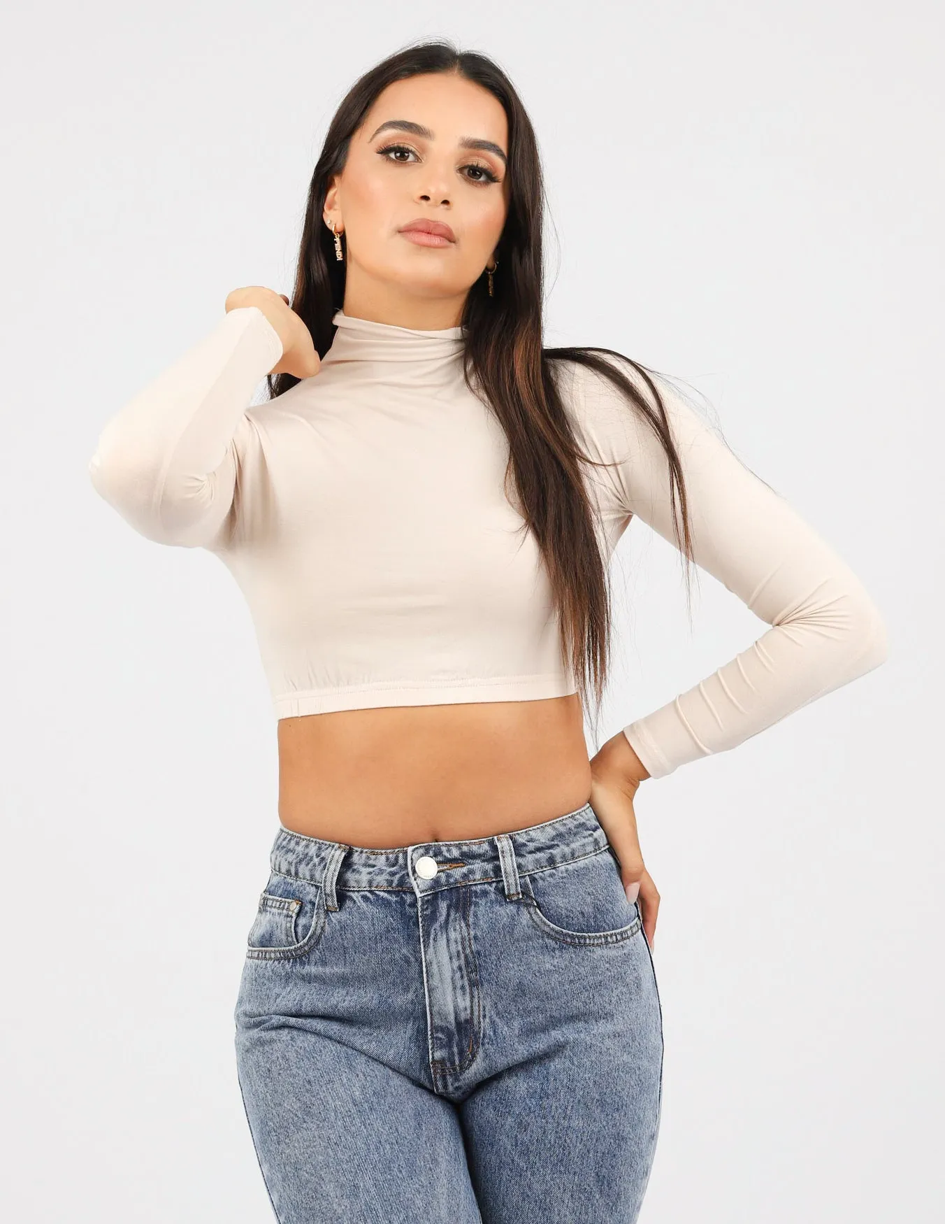 High Neck Crop Body Top