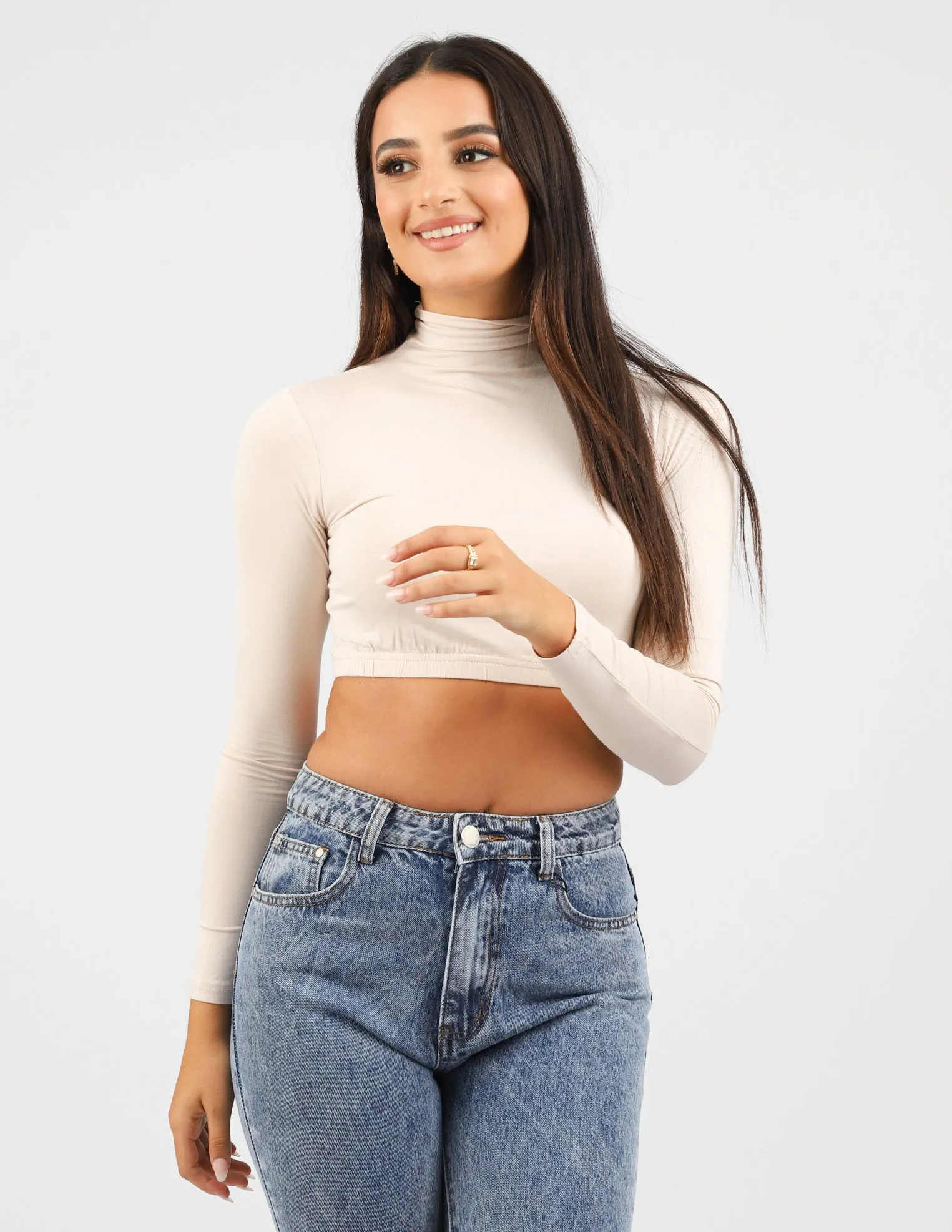 High Neck Crop Body Top