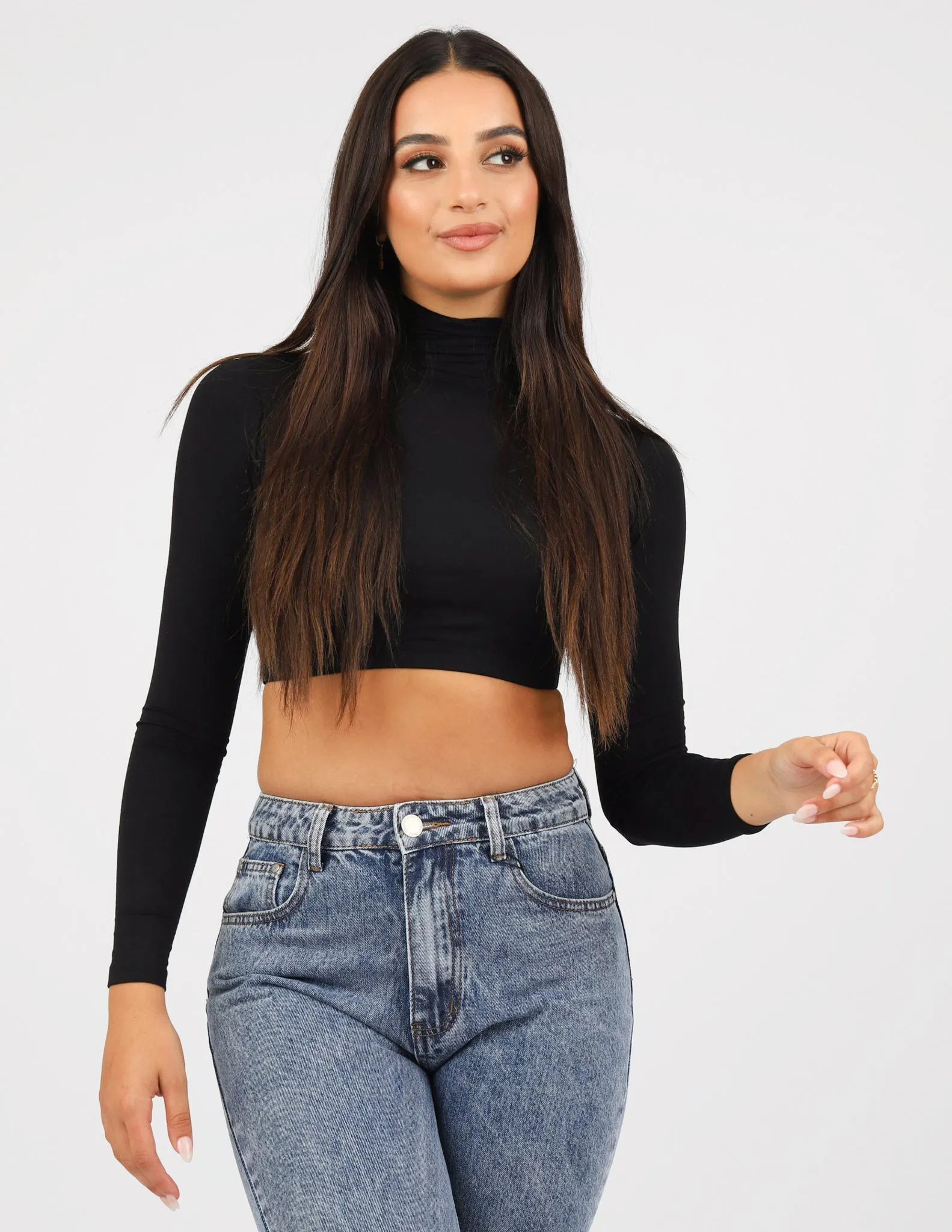 High Neck Crop Body Top