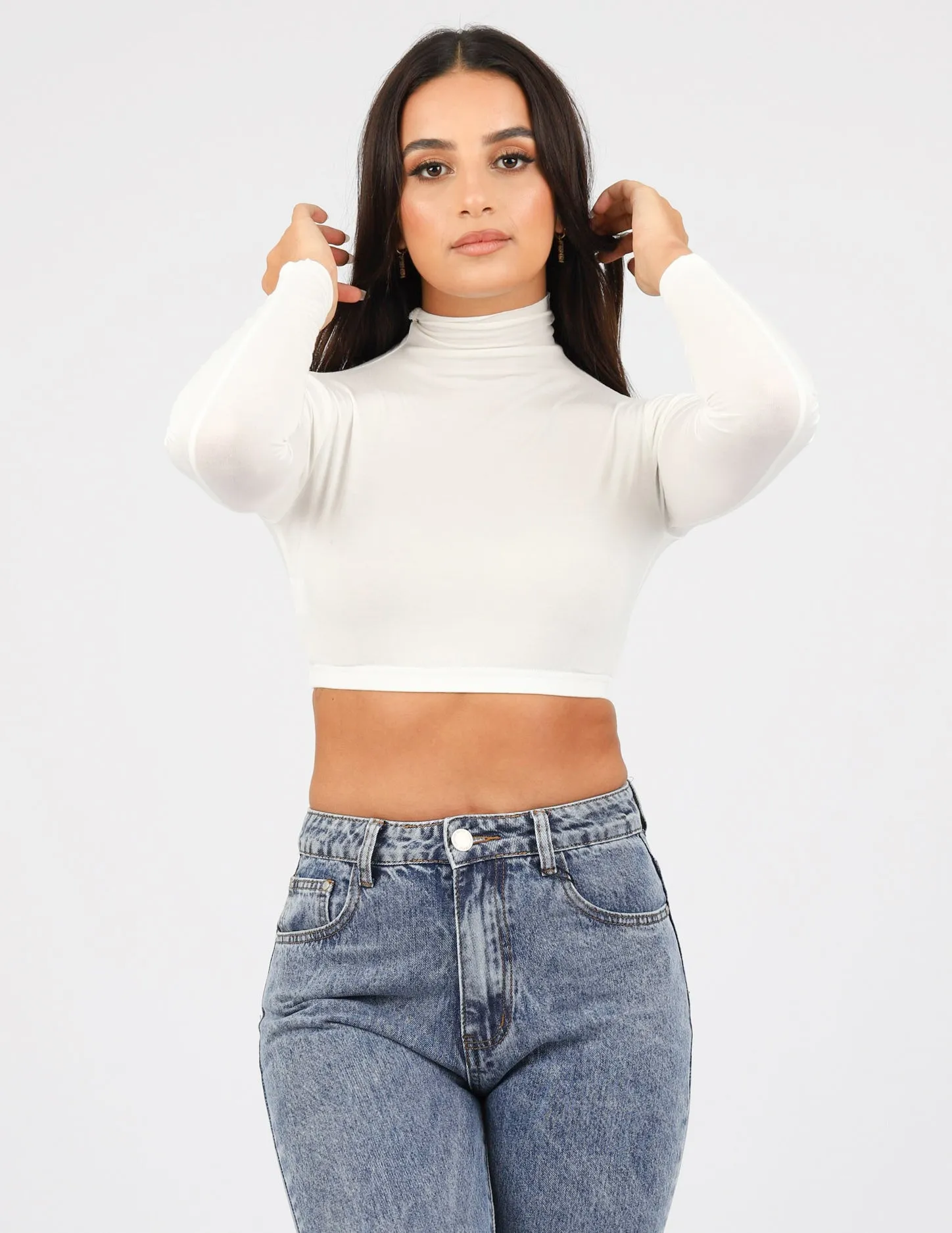 High Neck Crop Body Top