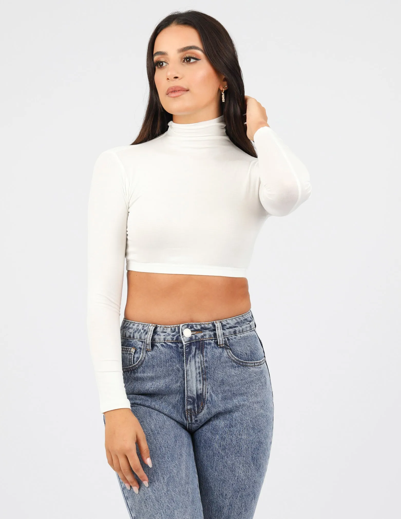 High Neck Crop Body Top