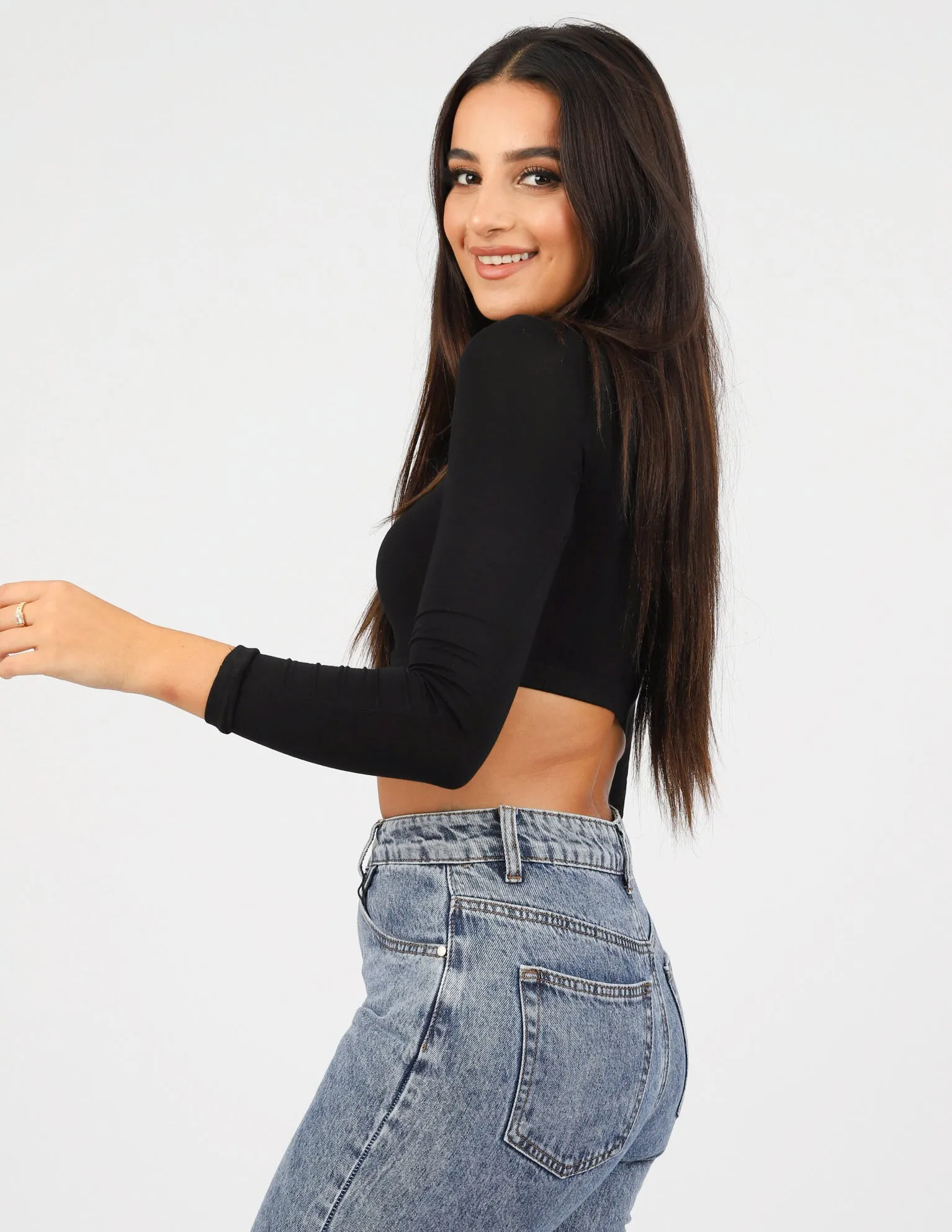 High Neck Crop Body Top