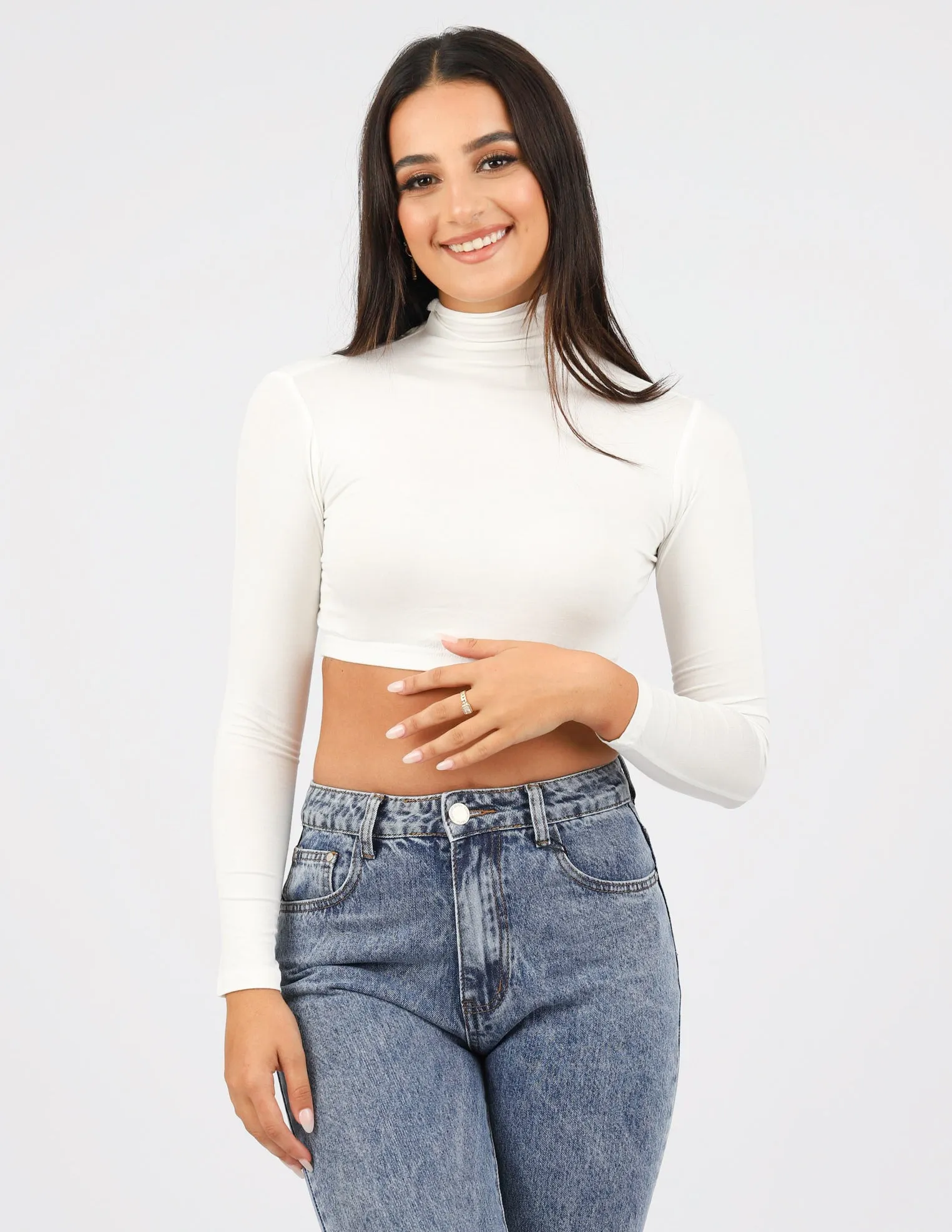 High Neck Crop Body Top