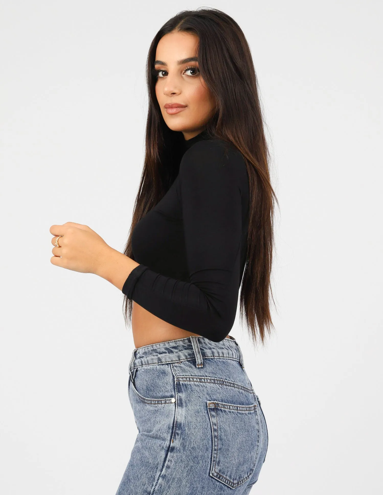 High Neck Crop Body Top