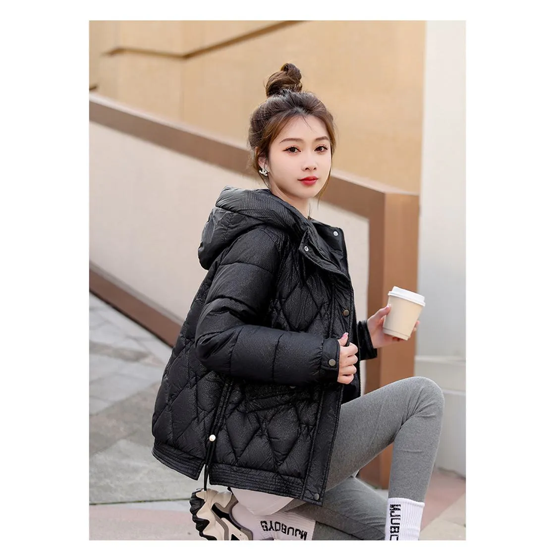 Hooded Quilted Cropped Puffer Jacket