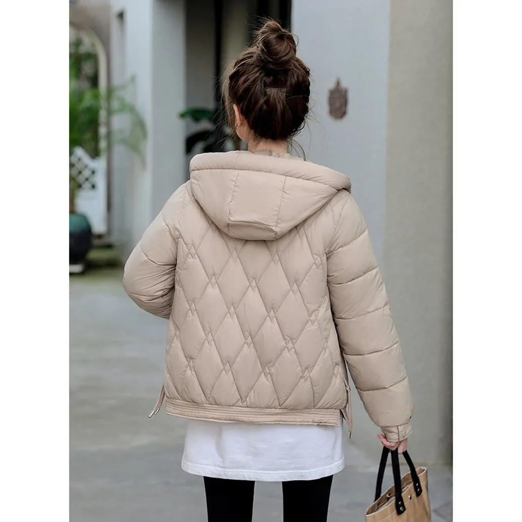 Hooded Quilted Cropped Puffer Jacket