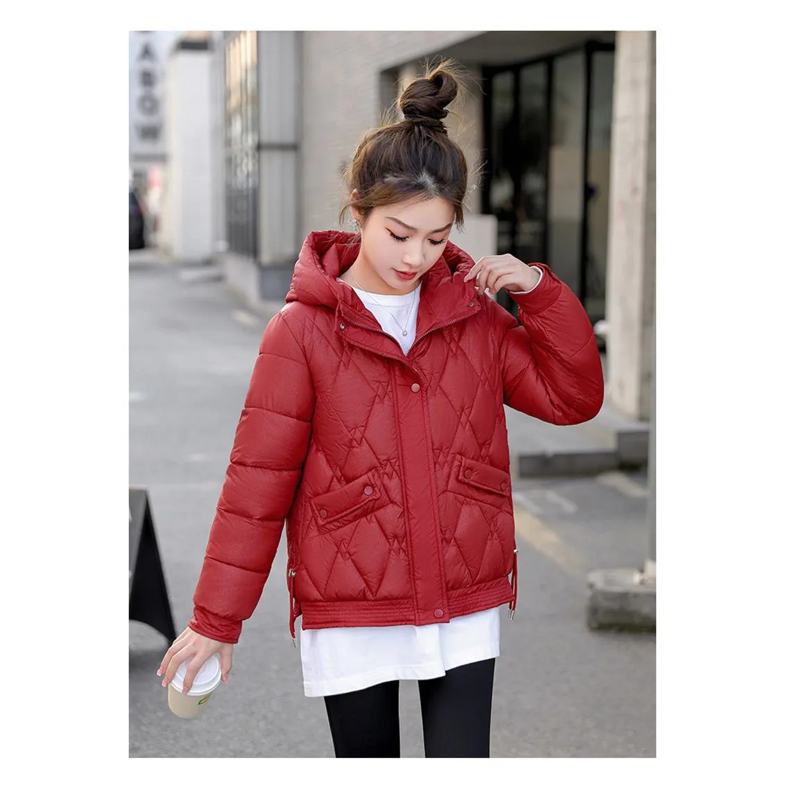 Hooded Quilted Cropped Puffer Jacket