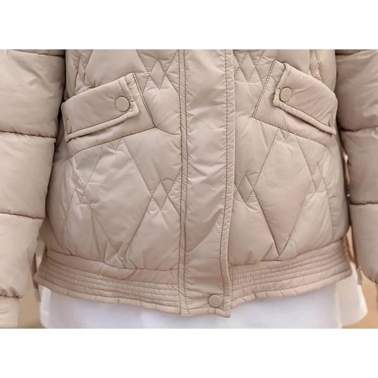 Hooded Quilted Cropped Puffer Jacket