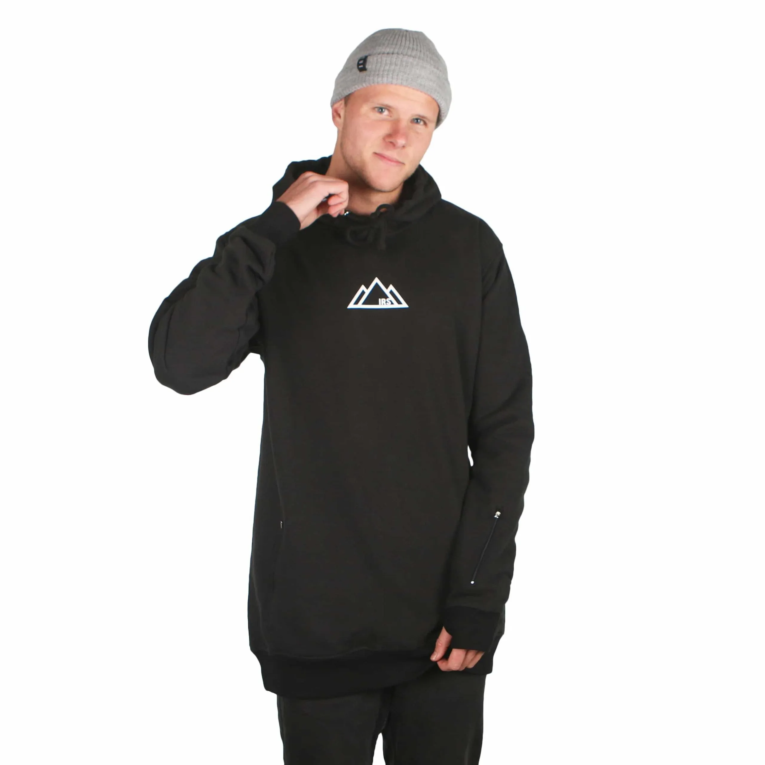 I Ride Sideways 3 Peaks DWR Shred Fit Hoodie Mens Black