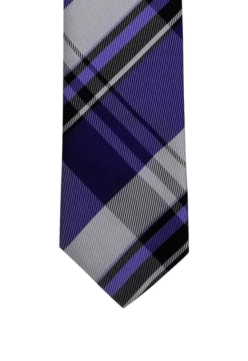 Indigo Plaid Traditional Tie