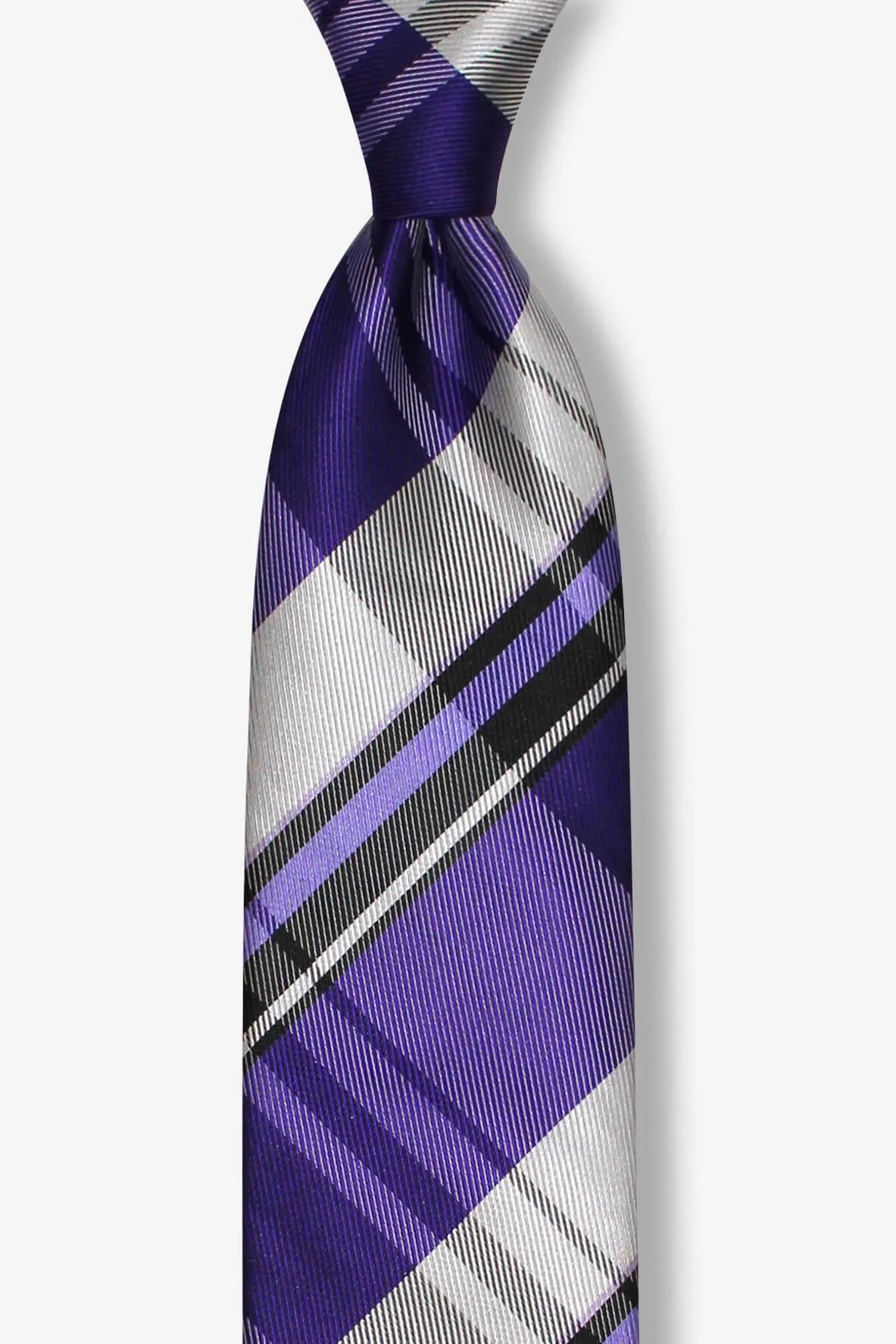 Indigo Plaid Traditional Tie