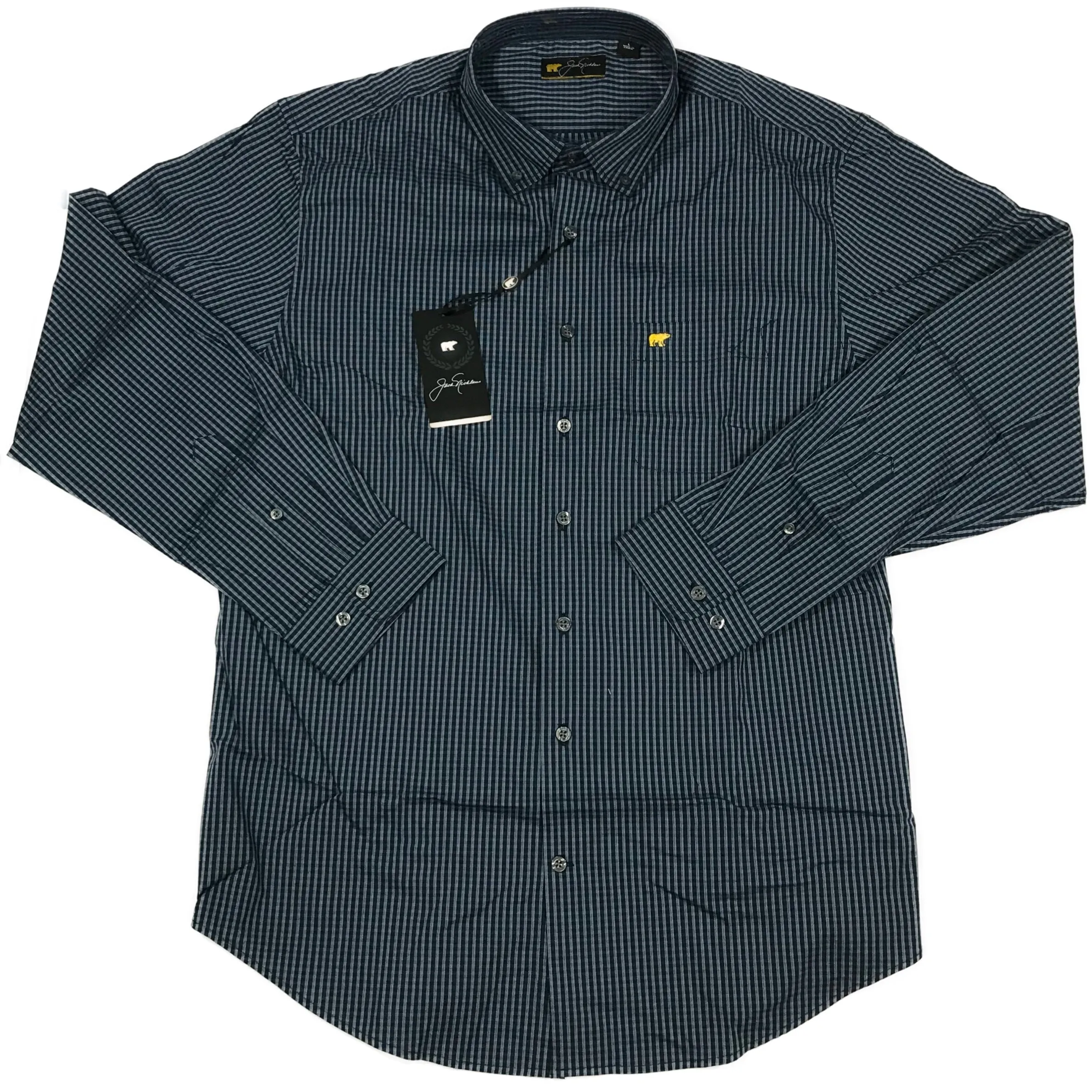 Jack Nicklaus Black Label by Perry Ellis Mini Plaid Button Down Shirts