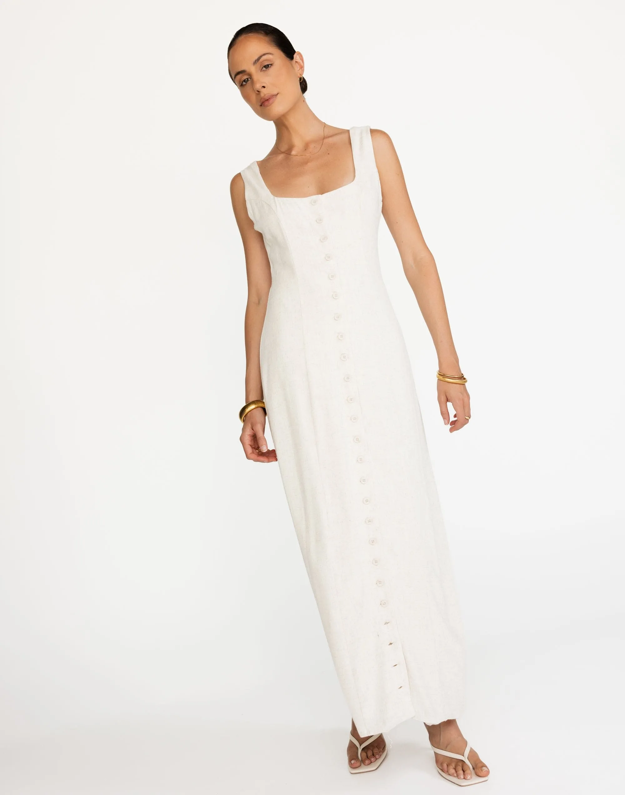 Joni Maxi Dress (Oat)