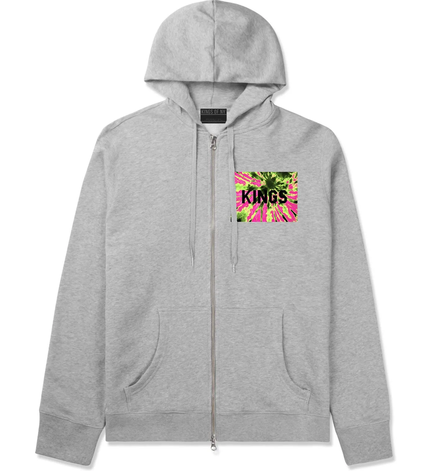 Kings Pink Tie Dye Logo Zip Up Hoodie