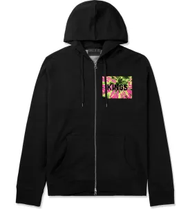 Kings Pink Tie Dye Logo Zip Up Hoodie