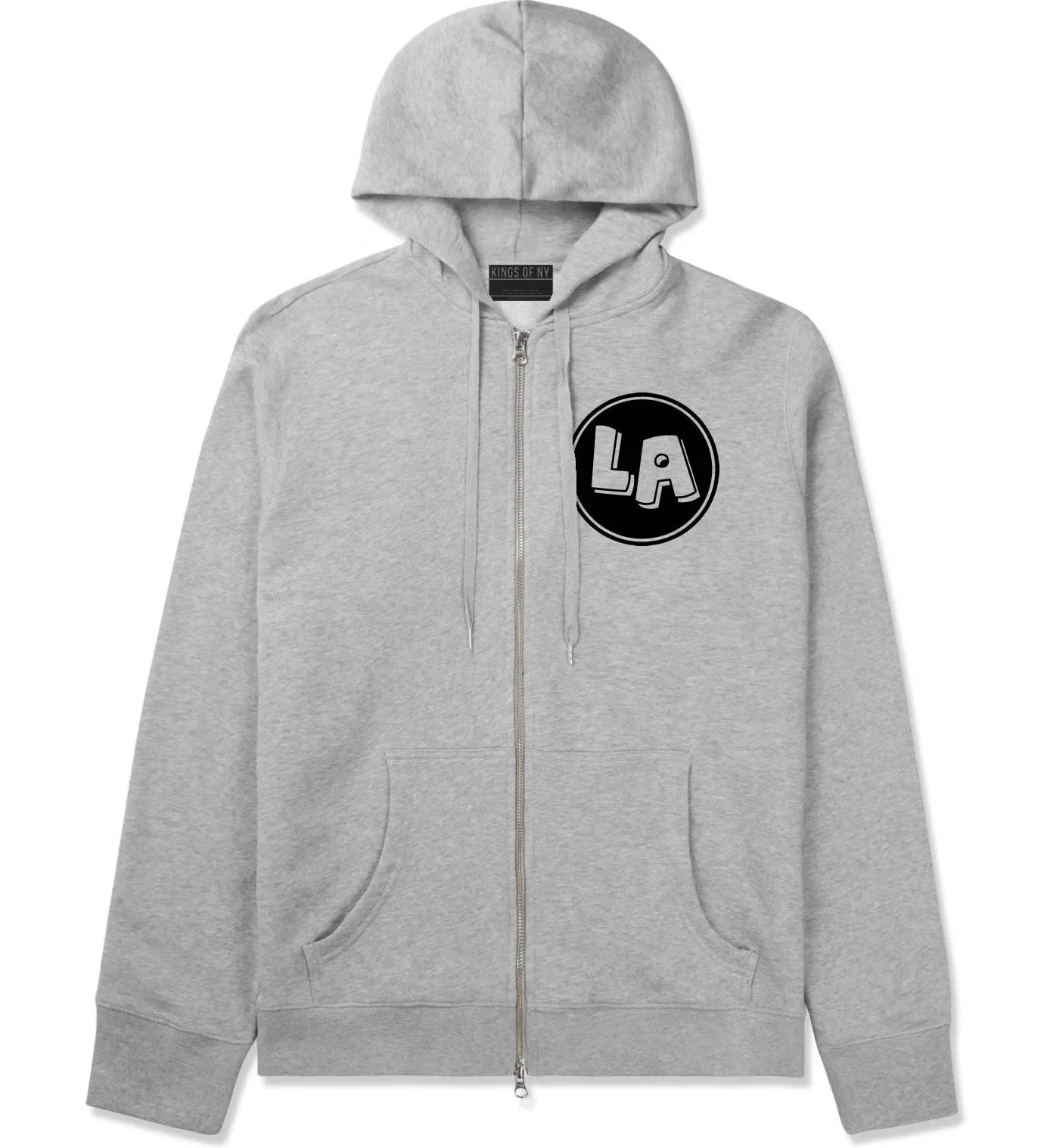 LA Circle Chest Los Angeles Zip Up Hoodie