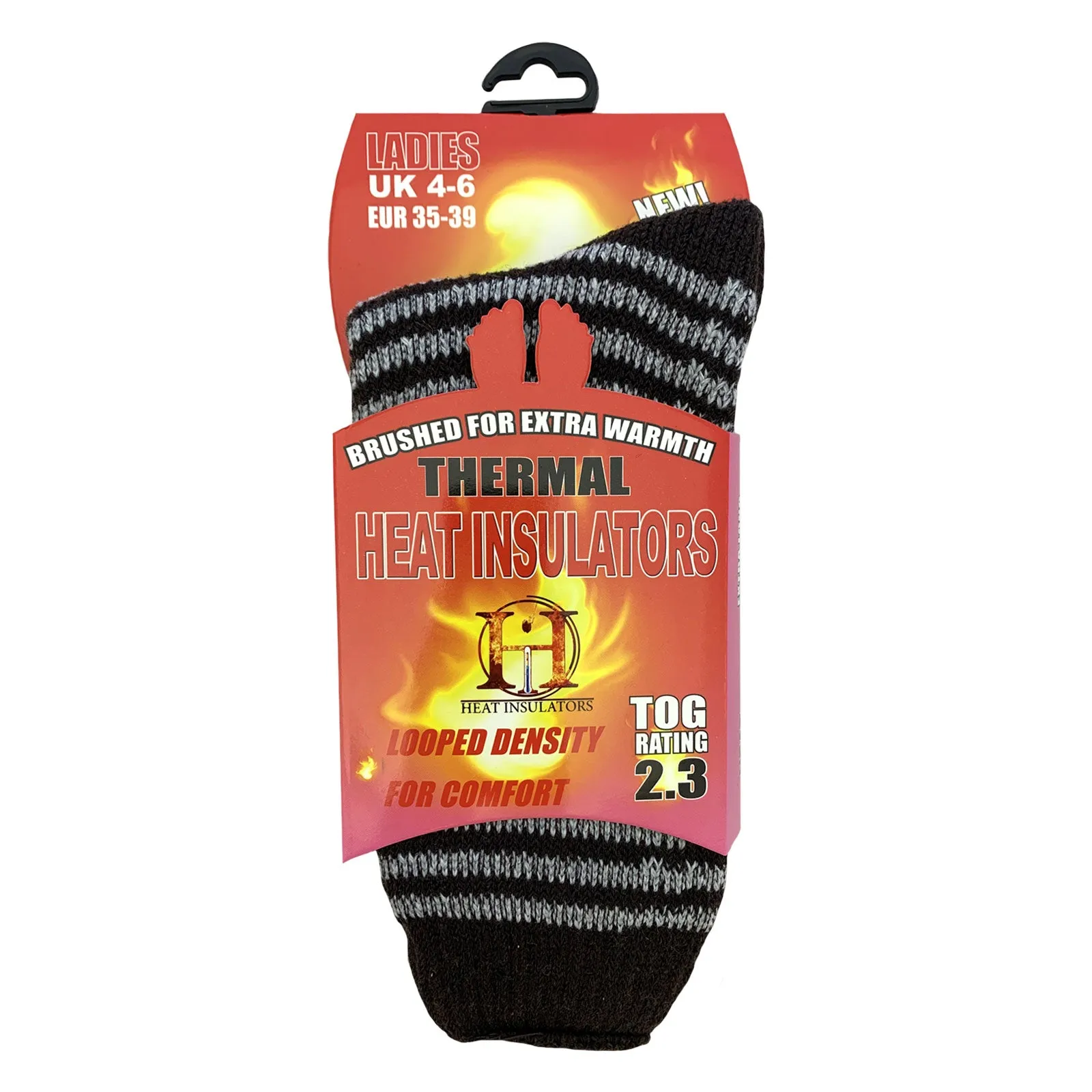 Ladies Size 4-6 Heat Insulator 2.3 Tog Rating Warm Thermal Socks Various Colours