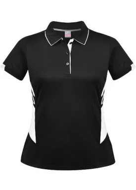 Ladies Tasman Polo Black/White