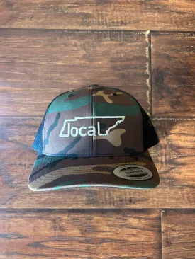 Local Trucker Hat - Camo with White Stitching