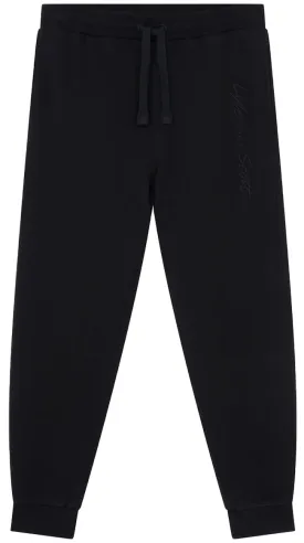 Lyle and Scott Mens Script Embroidery Jogger Jet Black