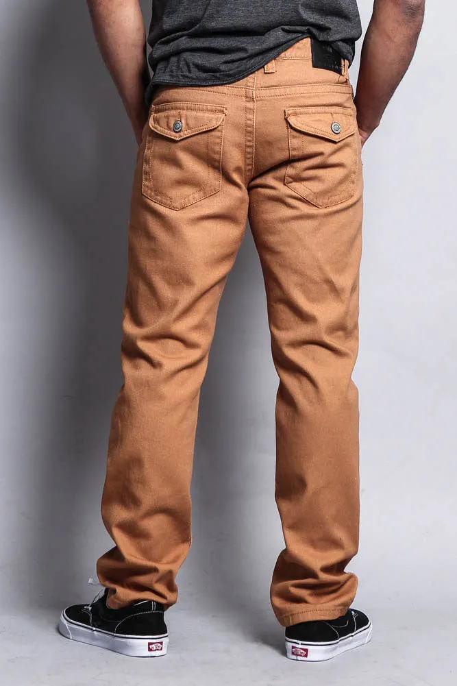 Men's Destroyed Taper Fit Colored Jeans