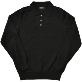 Men's Long Sleeves Knitted Polo Shirt