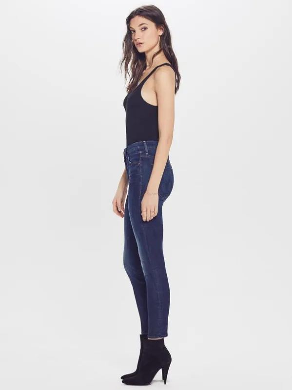 MOTHER - High Waisted Looker Ankle Jeans in Up Your Alley