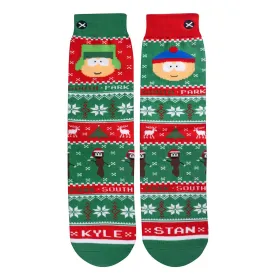 Odd Sox Men's Crew Socks - Kyle & Stan Sweater (South Park)