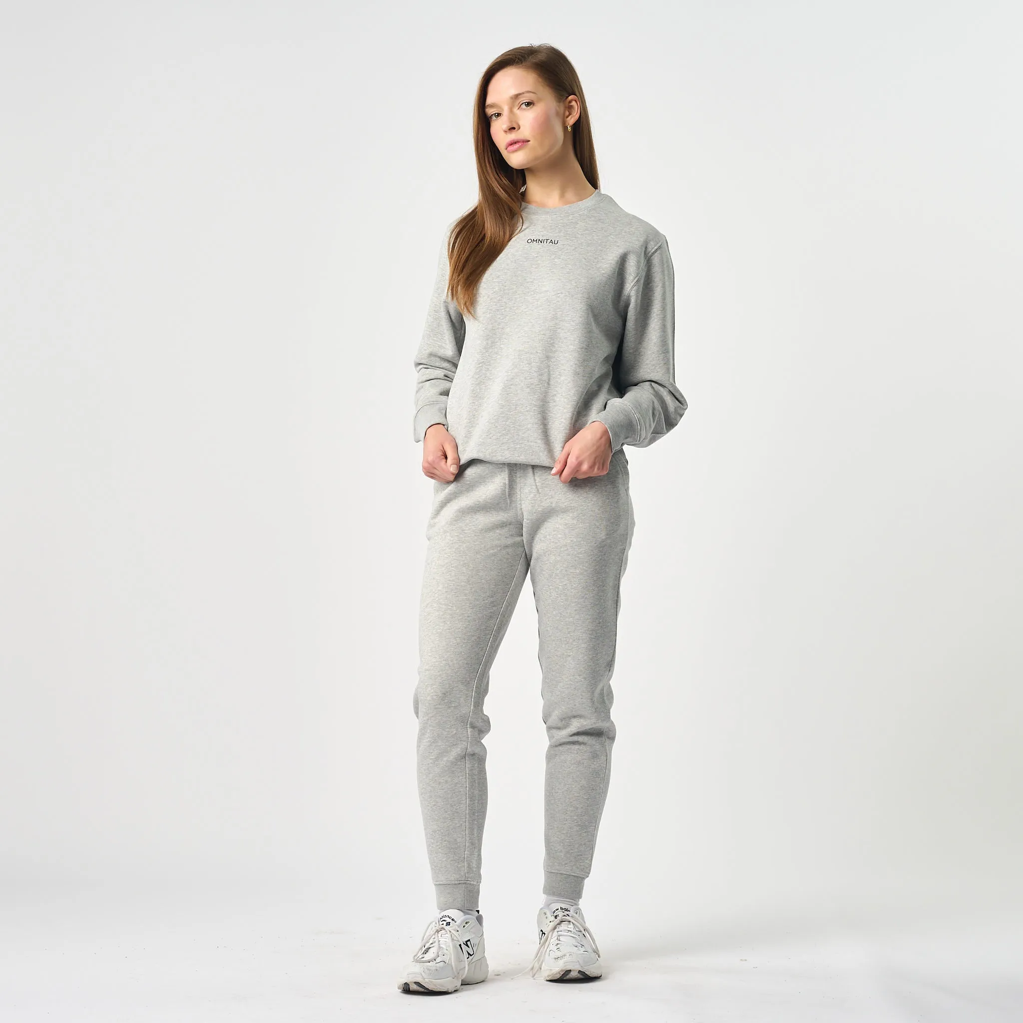 Omnitau Women's Tulsa Organic Cotton Casual Fit Jogger Sweat Pants - Heather Grey